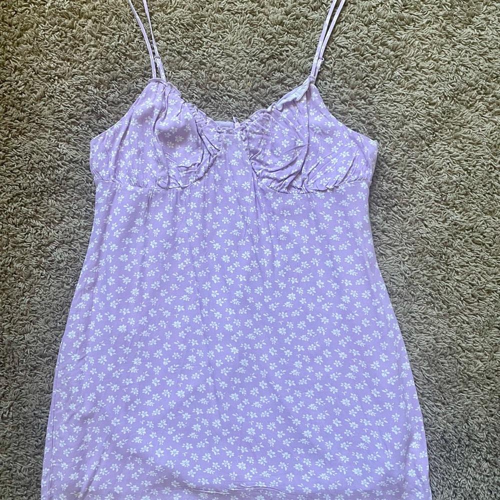 LA Hearts Lilac Floral Mini Slip Dress